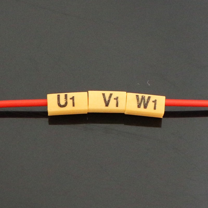 电机号码管系列U1/V1/W1/U2/V2/W2分别单独袋装电线套管标识