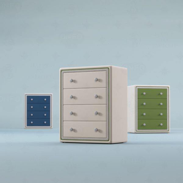 ONFO儿童斗柜实木卧室收纳柜抽屉储物柜家具四斗柜软包防磕碰,住宅家具,儿童斗柜,淘宝优惠券,粉丝福利购,淘宝优惠卷