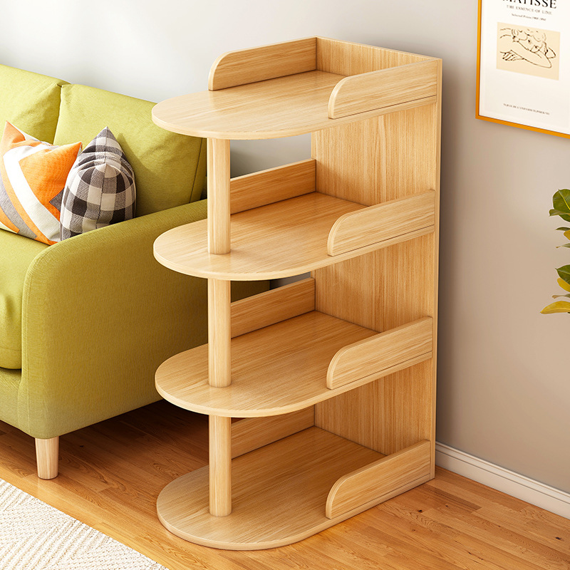 书架落地小型客厅沙发边置物架卧室床头窄夹缝隙收纳架子储物柜子