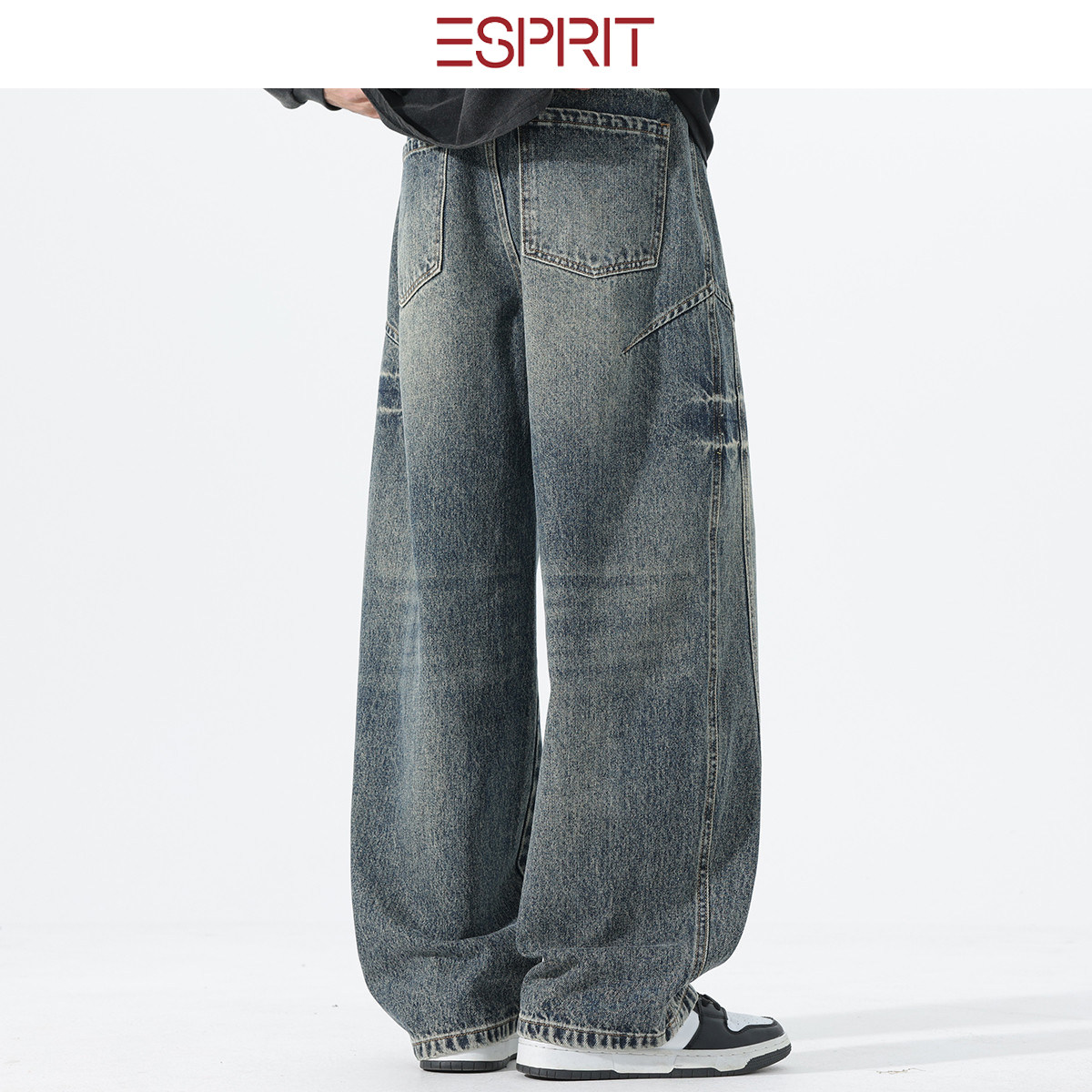 ESPRIT复古水洗牛仔裤