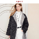 ESPRIT 埃斯普利特极简风双面大衣女长款 黑白拼色双排扣毛呢外套