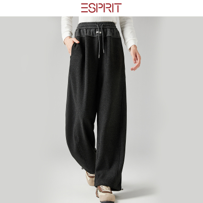 ESPRIT黑色抽绳卫裤松紧腰