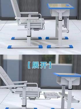 午休课桌椅中小学生款手午RLP摇升降休息折叠睡多功能档调多节新