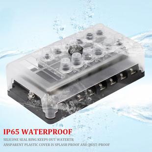 12路车载改装可复过载器保护线保险座房车路TJB多路保位险丝盒12/