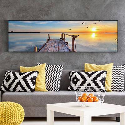 温馨家高居装饰画艺术画单幅PLJ大海风景清酒床头横款外框喷绘店