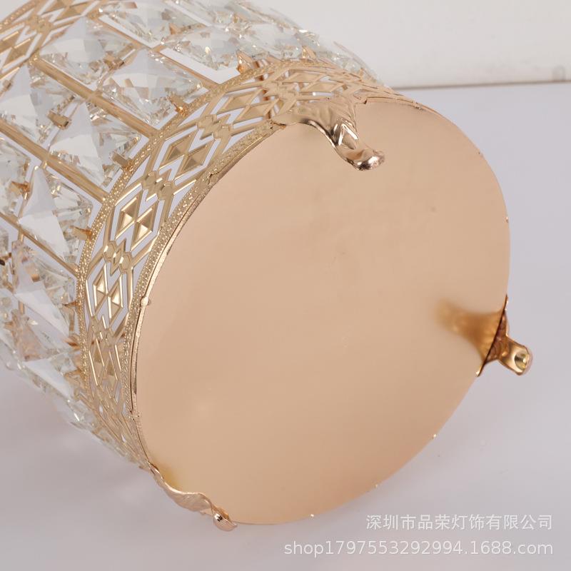 JUS欧创意奢华垃圾桶KTV家居客厅装式饰晶款垃物圾桶杂收纳水桶摆