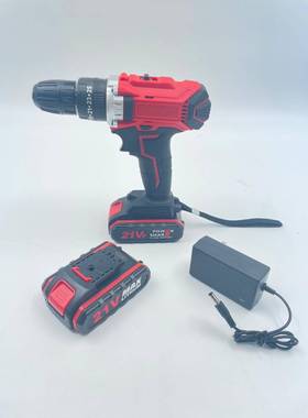 21V钻AYC锂电电钻多功能冲击钻家用打孔钻墙有充刷电套装手电动螺