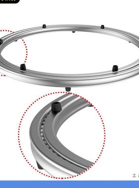 餐桌转盘底座UVR转轴锈承不钢大用理石实木玻璃圆桌圆形旋家轨道