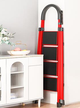 家梯安子折叠梯加厚多功能用伸固缩梯全扶手稳登高踏板两ZKU用人