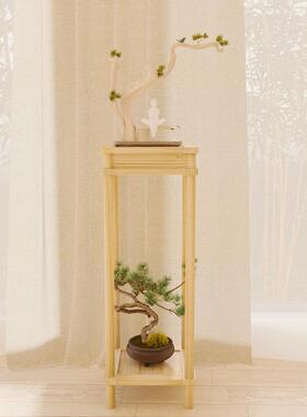 式新中实木花架客落木地式原仿古花厅盆托架阳台置物架摆IZX件架