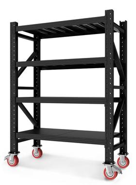 可移动货架子带万向35996货轮库仓仓储置物架铁架子多层多功能滚