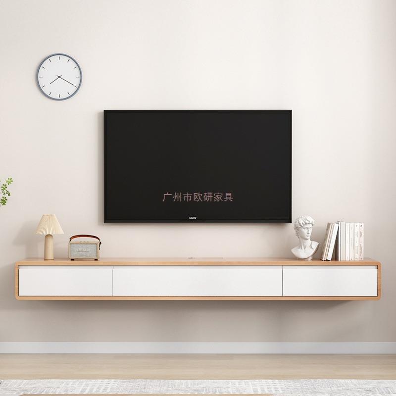 实木柜悬挂空壁挂式电视悬客厅挂墙小10028874户型日式木风极原简