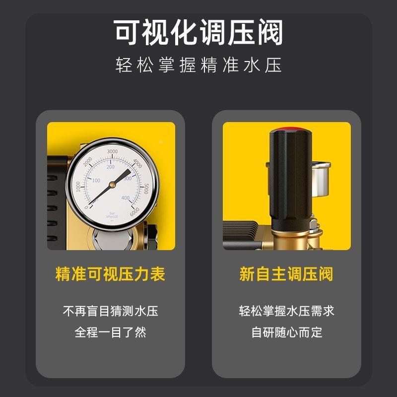 黑猫高压清机22v商用洗车机卷管器大功率工地洗养殖场洗QUQ机专0