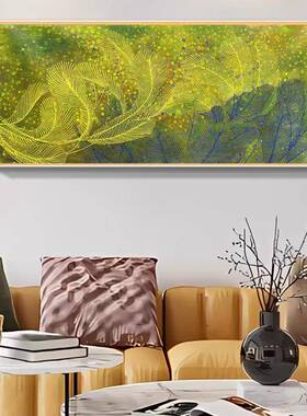 纯绘油画客厅众NZL02408现代轻手奢肌理画金丝抽象简约高档气小大