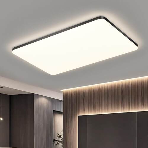 LED客厅灯方形套943简约现代大气室餐厅房间卧灯餐家用吸长顶灯
