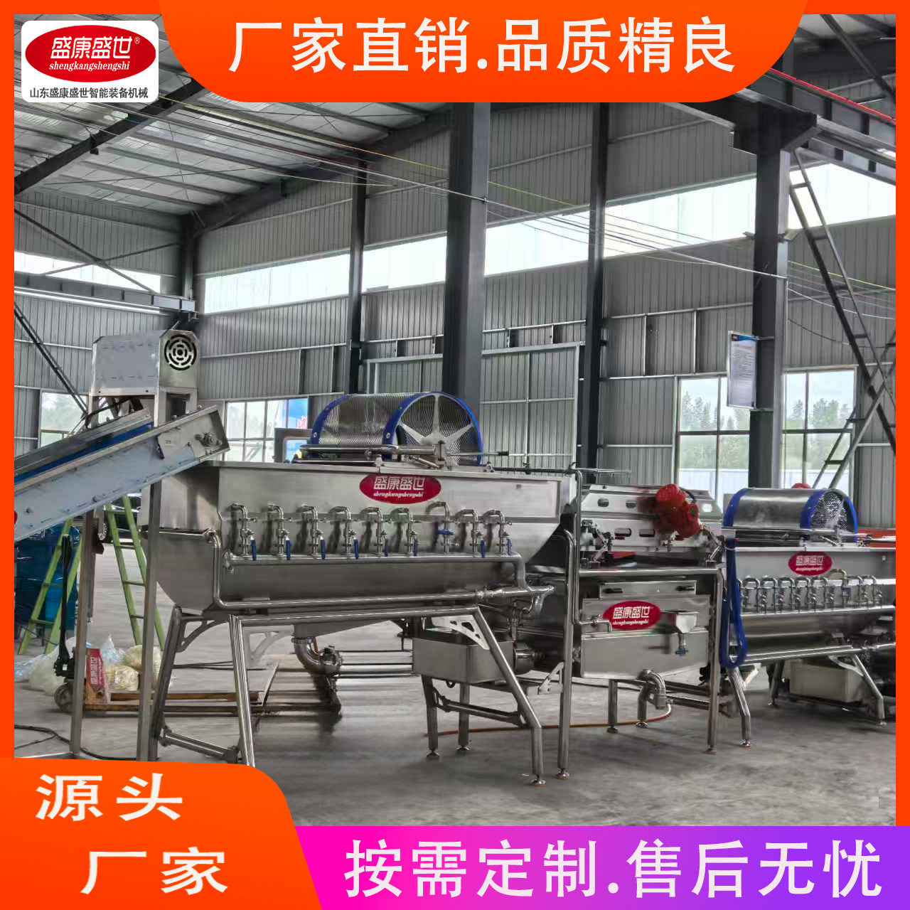 蔬菜涡流清洗沥水流水线