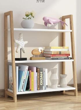梯实木落地多层学形生书省空架间客厅书房物卧室简易置DEO储物架