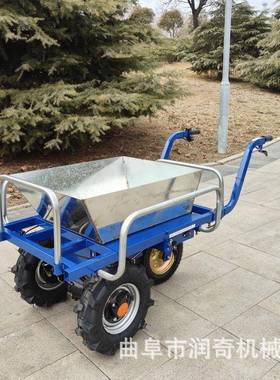 搬运车车果园电动四轮轮手推爬坡爬山用三JLO家用双轮农带货斗