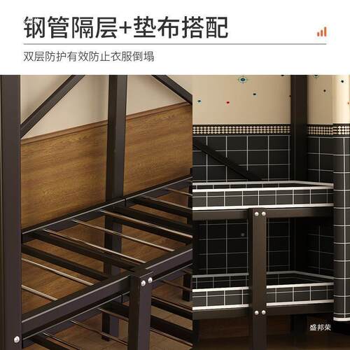 安免装折叠衣柜室宿舍XKA加卧粗结实耐用屋挂衣橱出租现代简约布