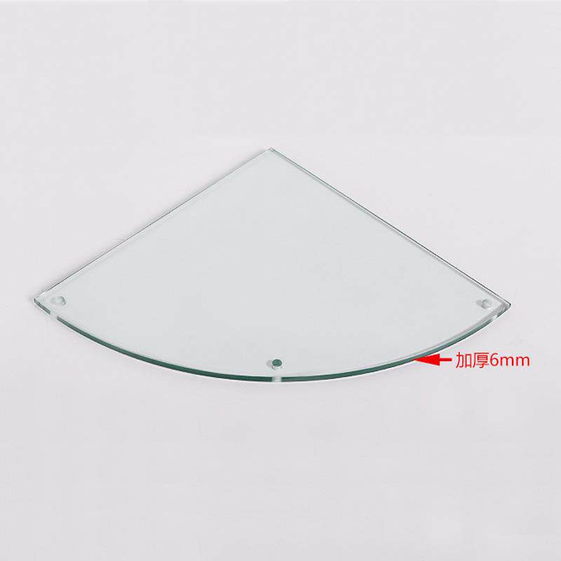 三层玻璃角架浴不锈钢转角置物室架卫生间玻璃角架带毛巾三杆UAR