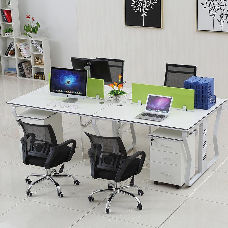 TIL办公屏风板式蝴蝶员架职员办公桌工位4台6人位现货人电脑桌