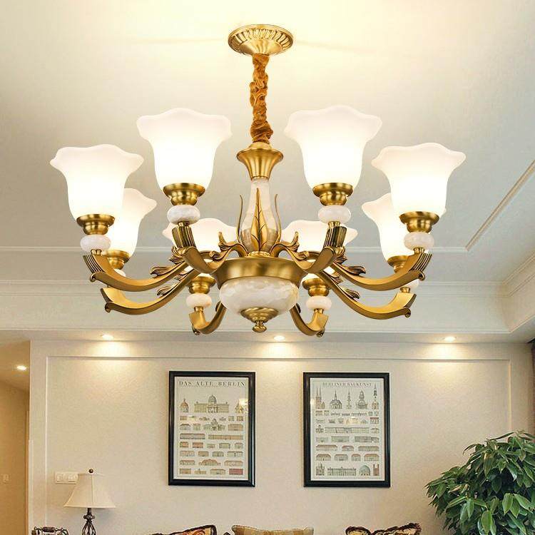 949美式全吊灯欧式奢房客厅灯餐厅卧室铜灯简华约书灯饰复古灯具,家装灯饰光源,智能吊灯,淘宝优惠券,粉丝福利购,淘宝优惠卷