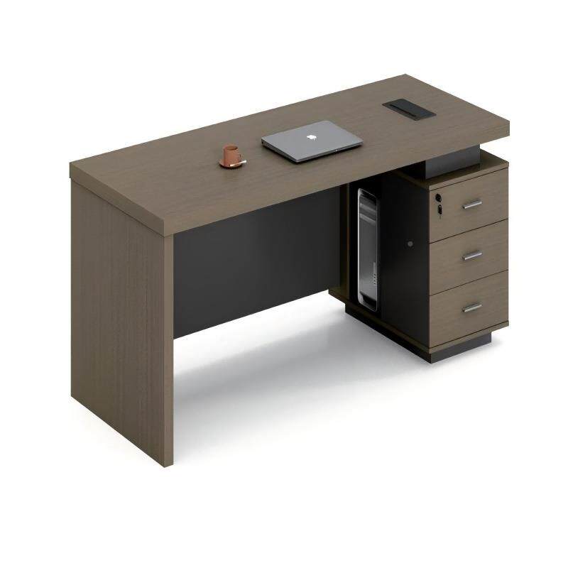 S19公桌椅老板桌轻小型带抽屉书桌员办位桌组合办公室奢领导电脑