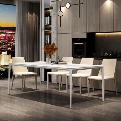 意大利拉美岩板餐桌会岩议金桌铝合长方形现代意式德娜利丰Q402板