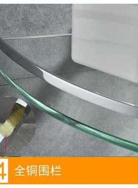 5V浴室卫间淋浴房洗漱台钢化三生角物玻璃置架墙角层转KZS角架全