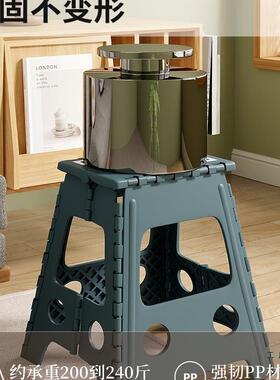 加厚凳折UXD叠凳塑便携椅子户外马扎家用餐料人桌折凳成板吃饭高