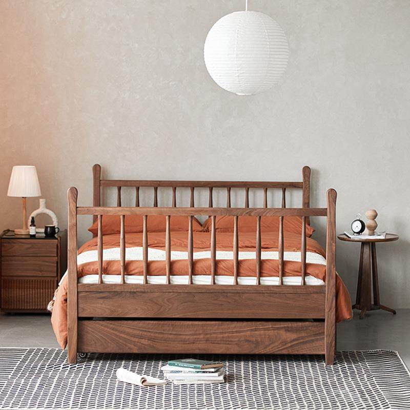 北欧全实木现代简约黑胡桃木儿童男女孩小户型双层抽拉伸缩子母床,机械设备,其他机械设备,淘宝优惠券,粉丝福利购,淘宝优惠卷