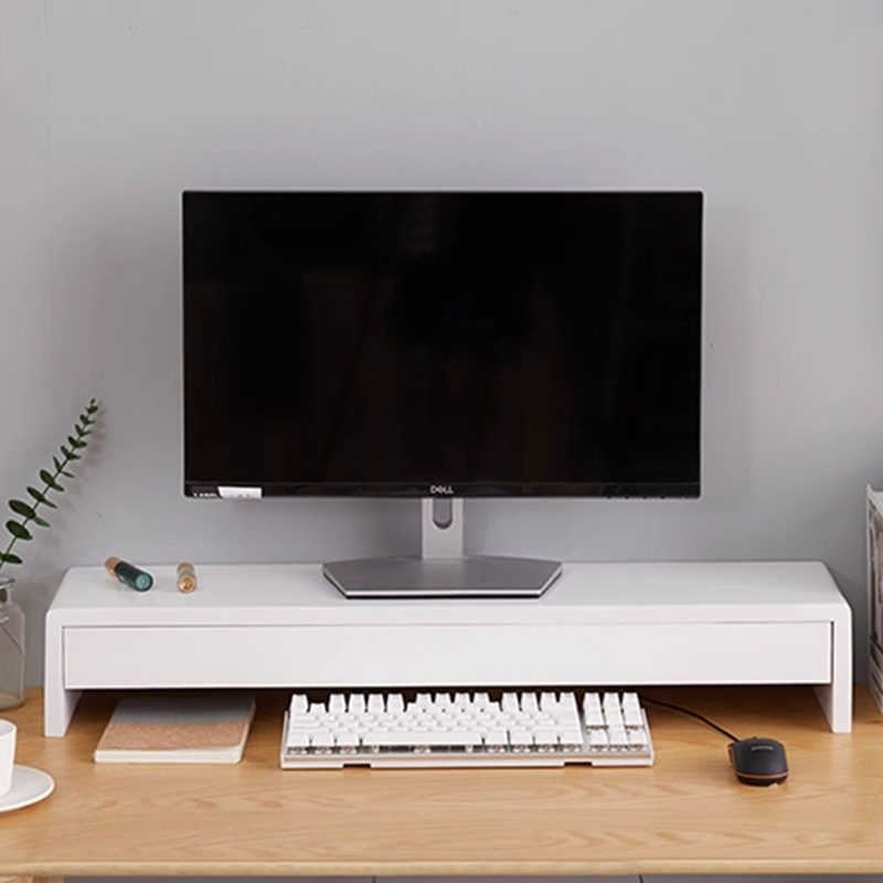 电脑架显示器台式屏幕加长办公室办公桌桌面收纳置物架带抽屉