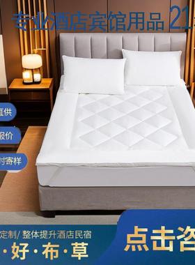 床垫磨毛布白色立体舒适垫3.2kg现代简约成人床垫5-7cm厚