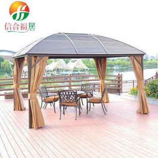 直销户外防雨遮阳花园蓬家具凉亭渡芯蓬休闲露台渡芯蓬