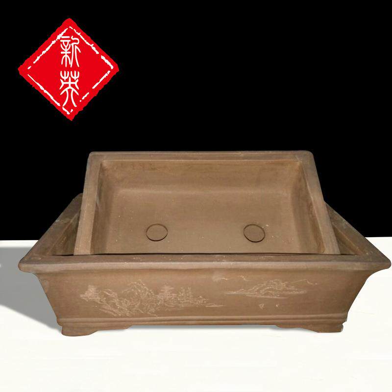 宜兴紫砂大花盆复古长方形陶盆花卉多肉盆栽绿植盆景盆
