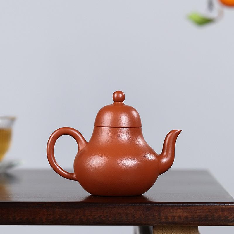 纯手工原矿朱泥思婷壶梨型壶宜兴紫砂茶具紫砂壶全手工顺丰包邮
