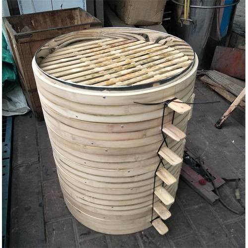 竹蒸笼竹制大蒸笼屉包子馒头蒸格全竹编蒸笼盖不锈钢