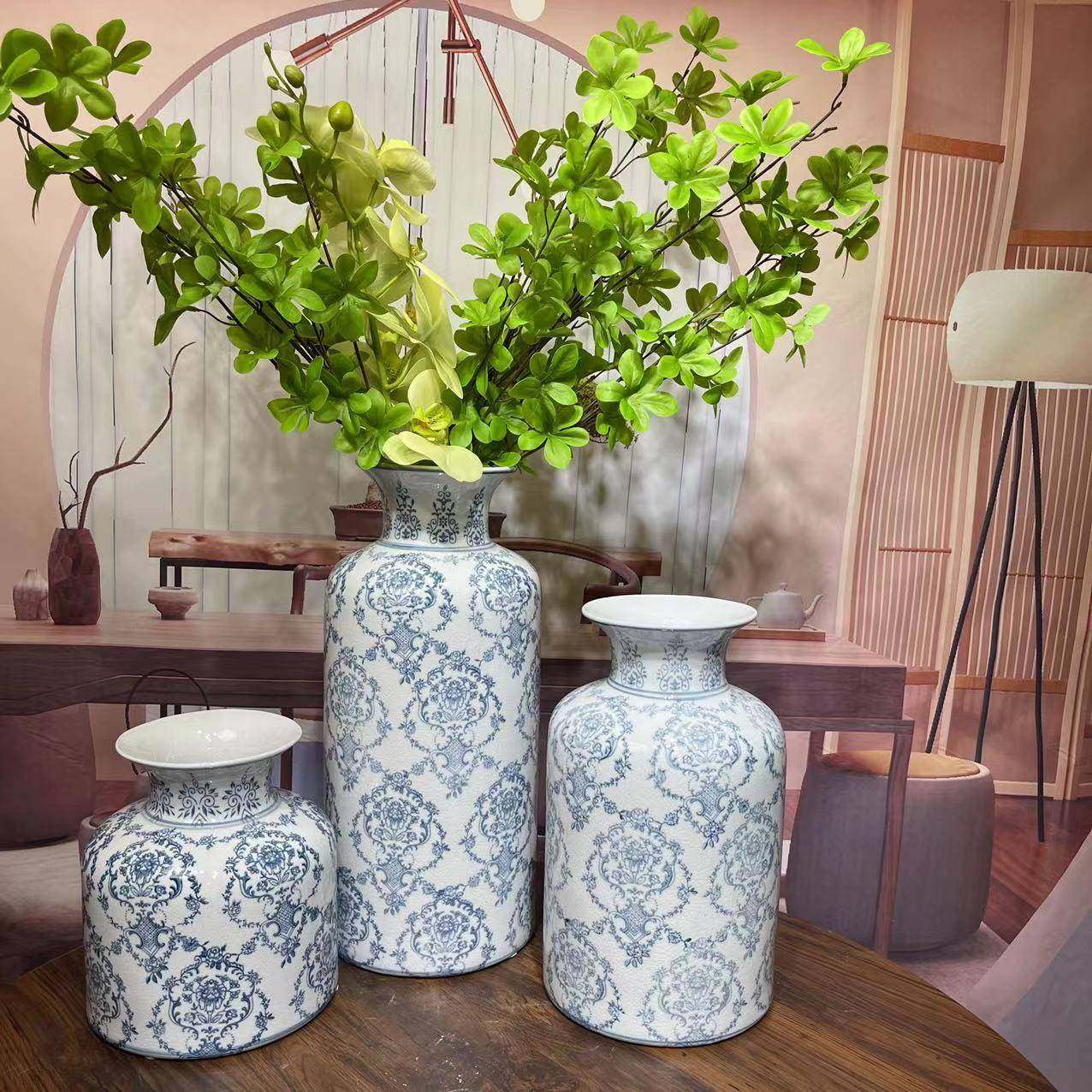 中式青花瓷花瓶陶瓷摆件客厅玄关家居装饰插花花器可水培花瓶,纺织面料/辅料/配套,纺织机械配件,淘宝优惠券,粉丝福利购,淘宝优惠卷