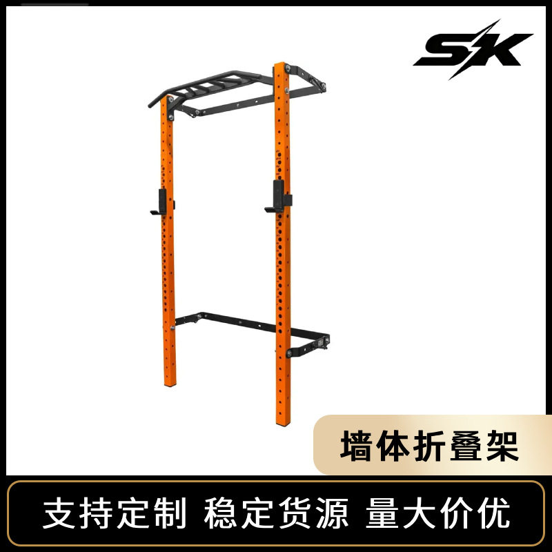 可折叠引体向上人体攀爬卧推举重深蹲架综合训练器健身器材