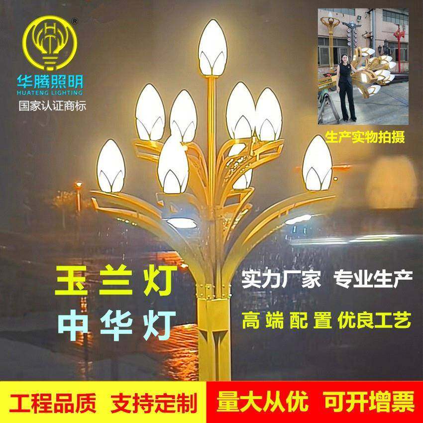 华腾供应玉兰灯中华灯户外高杆路灯6米8米10米8叉9火玉兰灯,智能设备,其他智能设备,淘宝优惠券,粉丝福利购,淘宝优惠卷