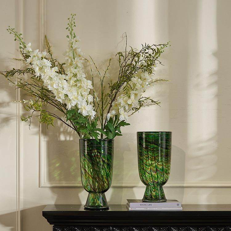 现代轻奢酒店样板间孔雀绿花瓶家居装饰品酒店客厅插花器书房摆件,纺织面料/辅料/配套,纺织机械配件,淘宝优惠券,粉丝福利购,淘宝优惠卷