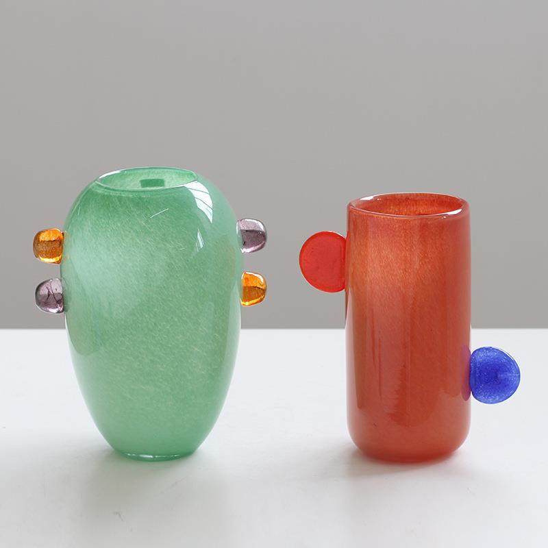 北欧创意手工双耳渐变小口花瓶高级感餐桌电视柜软装中古摆件,畜牧/养殖物资,畜牧/养殖器械,淘宝优惠券,粉丝福利购,淘宝优惠卷