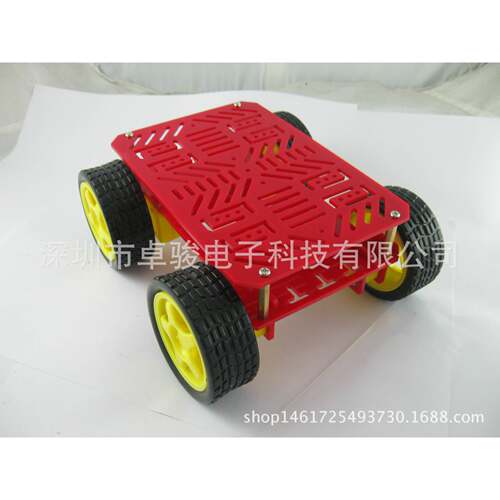 基础车二代，机器人底盘智能车平台，4WD，测速循迹，寻迹车DG008