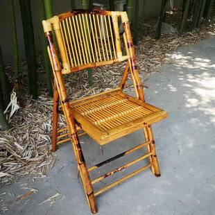 户外折叠椅子可折叠椅家用靠背椅子竹实竹折叠餐椅竹餐椅中式竹凳