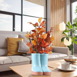 陶瓷盆仿真乒乓菊玫瑰海棠高档假花插花客厅桌面摆设装饰拍照