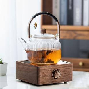 蒸煮茶壶玻璃耐高温烧水壶电陶炉明火可加热白茶煮茶器茶具单壶