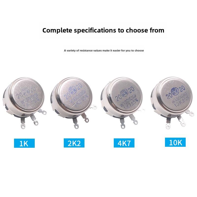 电阻Wx010单圈110可调4K7线绕组电位器4.7K调节变量1K10K2.2K 2K2