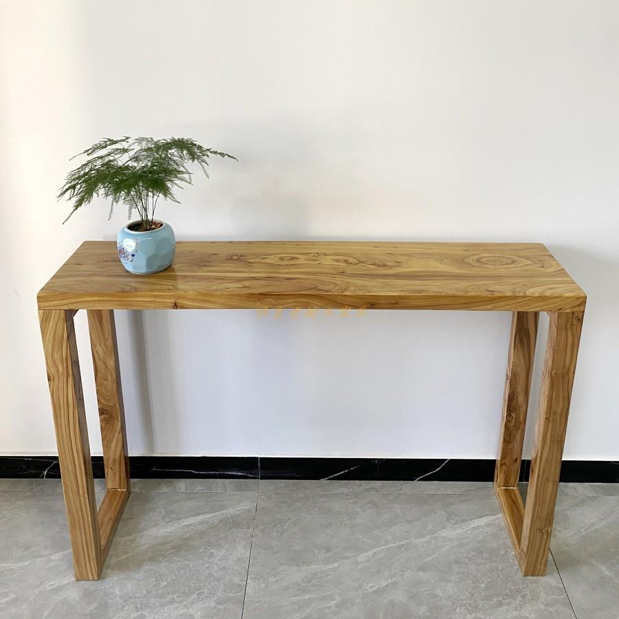 实木玄关台榆木靠墙窄长桌新中式条案桌现代简约书桌条几香案供桌