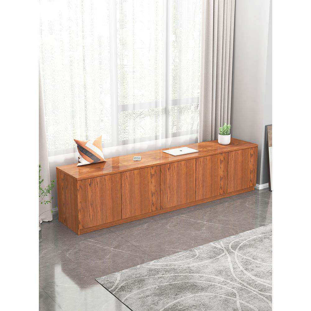 阳台柜窗台柜飘窗柜落地柜矮柜储物柜收纳柜可坐长条柜子定制实木