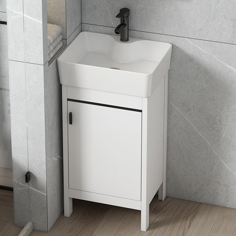 落地式洗手盆浴室柜组合陶瓷一体洗脸盆阳台小户型立柱盆洗漱台池